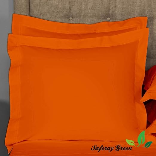 Amazon Com Orange Pillow Shams Set Of 2pc Luxury 850 Thread