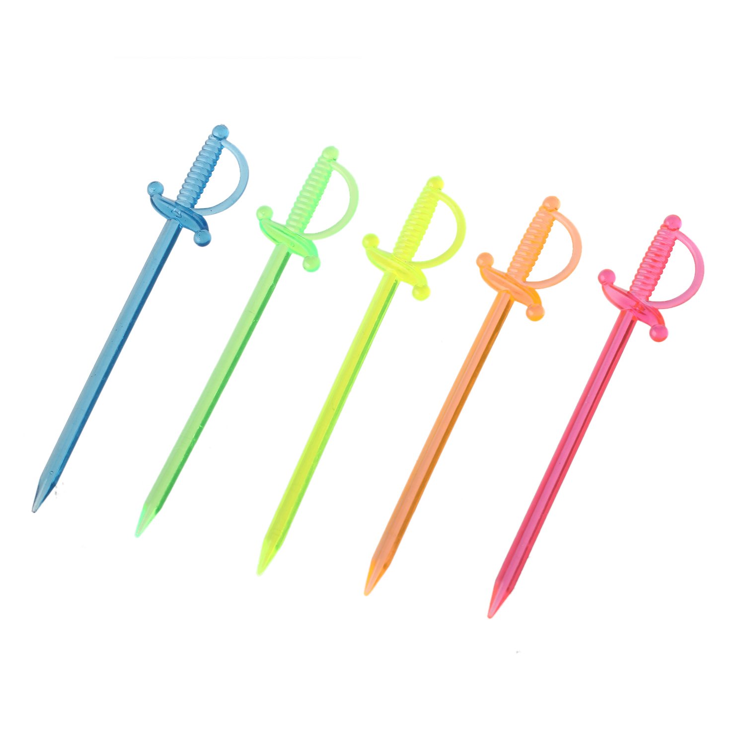 Cikuso 100pcs Couleur Melangee Cocktail Pirate Epee Gateau Buffet Anniversaire Fruit Sticks Boisson Decoration Hawaien Cuisine Maison Fourchettes Centroarco Com