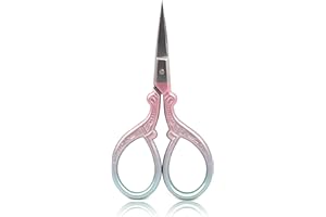BIHRTC Little Scissors 3.6 Inch Stainless Steel Sharp Scissors Sewing Craft Scissors DIY Tools Scissors Shears for Embroidery Needlework Office Craft Houshold Needlepoint Scissors Pink Purple