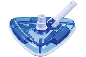 LALAPOOL Triangle Pool Vacuum Head,Premium Flexible Swimming Pool Vacuum Fits Most Standard-Sized Extension Poles, Weighted Attachment for Concrete or Plaster Pool Cleaning