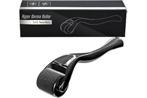 HONGMAO Derma Roller 540 Stainless Steel Black Microneedling Roller Facial Skin Care Home Use for Face Beauty Massage Tools