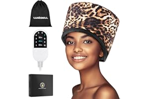 Luxebell Steamer Heat Cap for Deep Conditioning Hair Care - Electric Thermal Cap with Timer for Natural, Dry, Curly or Oily Hair Treatments, Salon and Home Use
