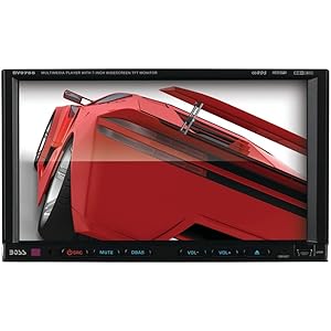 BOSS AUDIO BV9755 Double-DIN 7 inch Motorized Touchscreen DVD Player Receiver, Wireless Remote