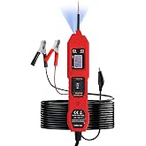 SHIELDIX Power Circuit Probe Tester, 6V-24V DC Automotive Car Electric Fuse &amp; Voltage Tester with LED Test Light, HD LCD Readout, Overload Protection, Short Circuit Finder with 14.7FT Cable