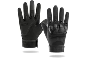 Tactical Gloves for Men, Full Finger Combat Gloves with Hard Knuckle Protection for Airsoft, Outdoor Sports, Motorcycle