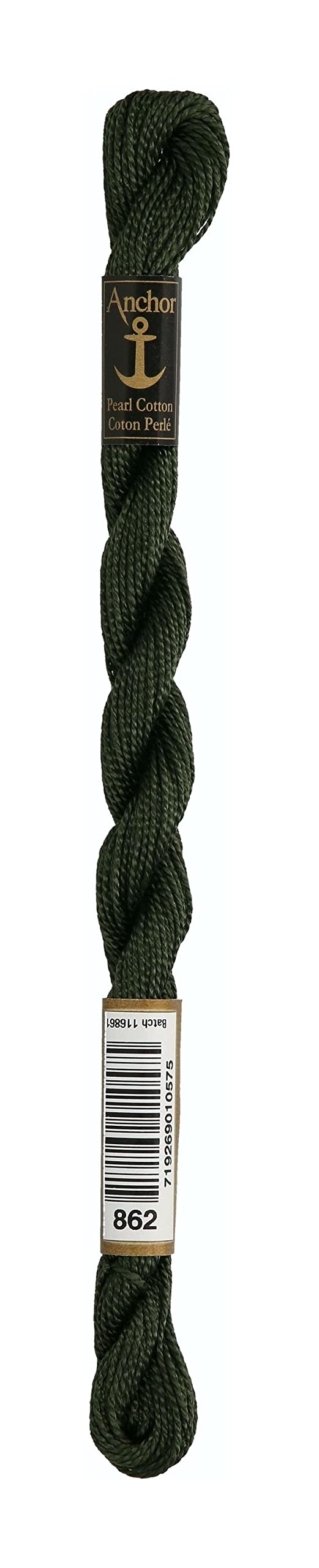 ANCHOR Pearl Yarn, Thickness: 5, Packaging: 5G, Running Length: 21M russischgrün Embroidery Threads