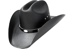 Western Express Natural Straw Cowboy Hat for Men and Women - Cattleman Style with Black Hat Band and Silver Conchos