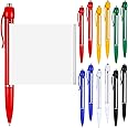 Trandraft 12 Pcs Retractable Pullout Banner Pen for School Office Ballpoint Pen with Paper Scroll Inside, 6 Colors