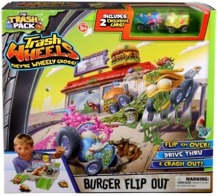 Trash Pack Wheels Burger Flip Out Playset by Trash Pack