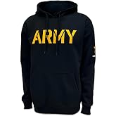 Armed Forces Gear US Army Star Tackle Twill Embroidered Fleece Hood (Black)