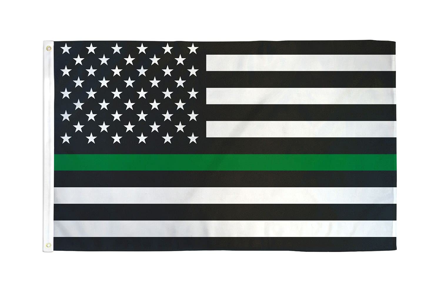 AZ FLAG - Usa Thin Green Line Flag - 3x5 Ft - 100D Polyester United States Banner with Two Metal Grommets - Fade Resistant - Vivid Colors - 3' x 5' Feet - 150x90 Cm
