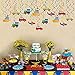 30 PCS Transportation Birthday Party Hanging Swirl Decorations Car Theme Birthday Party Supplies Vehicles Party Spiral Supplies for Boys Baby Shower Party Ceiling Decor Mix of Car Bus Train Plane Ship