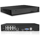 GENBOLT 4K PoE NVR, 10 Channel Network Video Recorder | CCTV Camera System Supports 8MP/ 5MP/4MP/1080P HD PoE IP Camera, 24/7 Surveillance Recording No Hard Drive