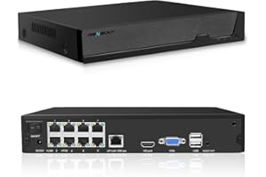 GENBOLT 4K PoE NVR, 10 Channel CCTV Camera System Network Video Recorder, Supports 8MP/ 5MP/4MP/1080P HD PoE IP Camera, 24/7 