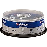 Verbatim M-Disc BD-R 25GB 4X with Branded Surface - 25 Pack Spindle 98909
