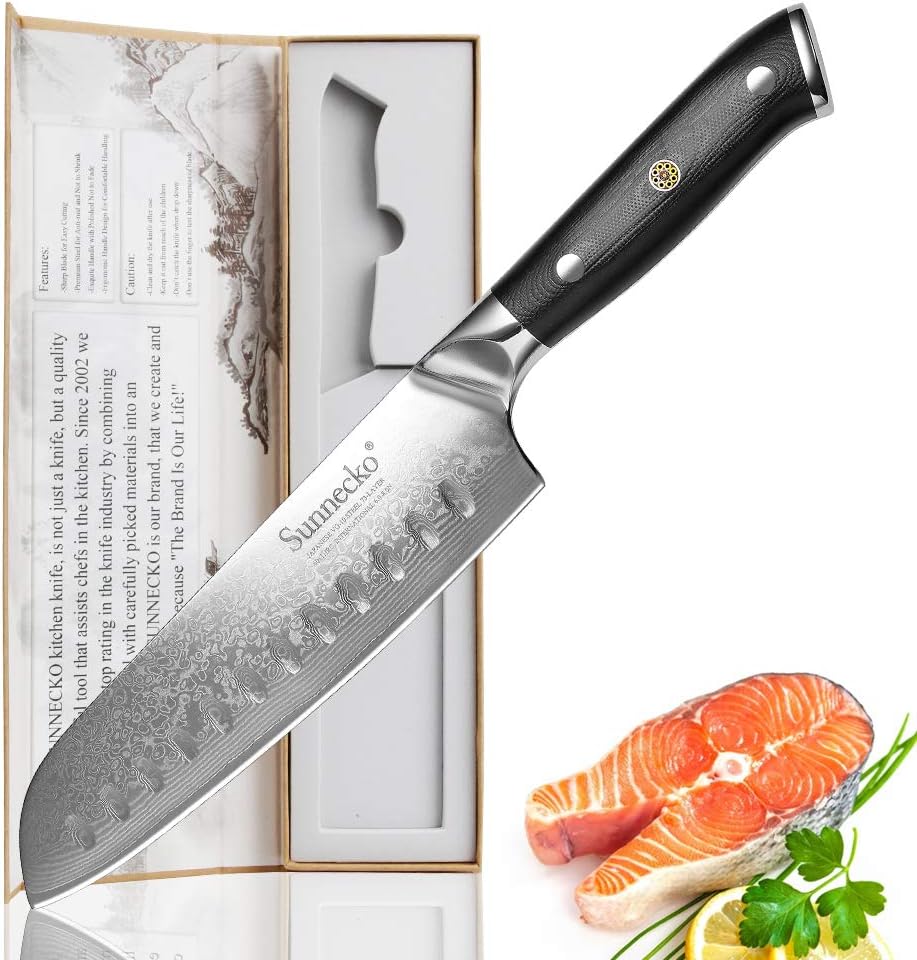 Santoku Knife 7inch Sunnecko Classic Series Kitchen Knives Extra