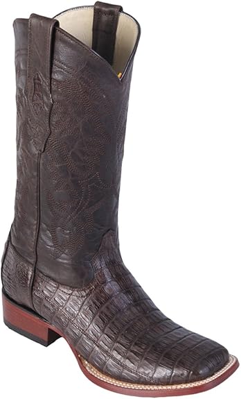 crocodile square toe cowboy boots