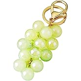 Yienning Cute Grape Keychain Pendant,Bag Charms, Handbag Charms for Purses,Key Chains Accessories Decor for Women Gifts