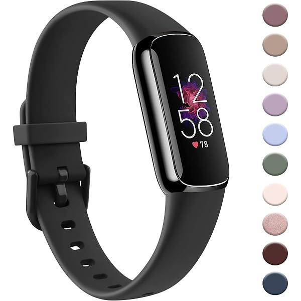 Huamanlou 4-Pack Elastic Nylon Bands Compatible With Fitbit Luxe – Soft Stretchy Sport Loop Replacement Straps