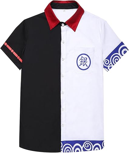 Amazon Co Jp Yuedoodo 銀魂 コスプレ ワイシャツ Tシャツ 半袖 万事屋 坂田銀時 コスチューム カジュアル 学院 春 夏 アニメ 2次元 大人 子供 学生 レディース メンズ 男の子 通学 旅行 女の子 男女兼用 ホビー 通販