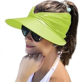 Muryobao Womens Sun Visor Hat Wide Brim Summer UPF 50+ UV Protection Beach Sport Cap
