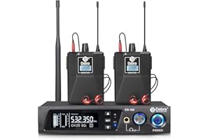 D Debra Audio PRO ER-102 UHF Single Channel Wireless in Ear Monitor System with Monitoring Type for Stage, Band, Recording Studio, Musicians, Monitoring (2 Bodypack with Transmitter)