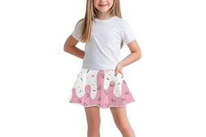 Goronwyfloyd Girls' Sport Skirts 2-in-1 Tennis Running Skorts with Built-in Shorts Quickly Dry and Breathable
