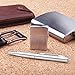 BBTO 10 Pieces Small Ballpoint Pens Mini Pens Bulk Metal Tiny Short Pocket Thin Gel Ink Purse Clip Writing Tool for Pockets Notebook Notepad Nurses Wallet Office(Gold)