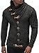Ferbia Men's Thick Coat Cashmere Turtleneck Sweater Cardigan Male Wear Wool Sweater Lapel Tide