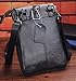 Hwin Mens Leather Cross body Bag Mini Messenger Fanny Pack Holster Belt Waist Pouch Travel Shoulder Satchel with Detachable Long Strap Compatible for 8 7 Plus Galaxy S6 S7 Edge+Free Keychain-Black