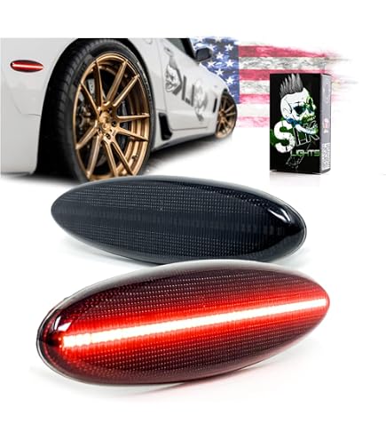 PolarLander Marqueur latéral à LED Compatible for Suzuki APV Arena Grand Vitara Jimny Swift MZ FZ SX4 Vtarai XL7 JC, Lampe de Clignotant de Garde-Boue avec lentilles fumées, Lot de