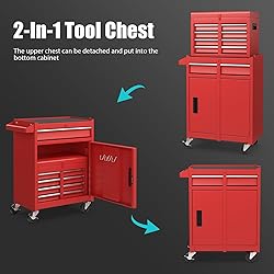 Goplus Tool Chest, 5 Drawers Rolling Tool Cabinet