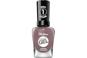 Sally Hansen Miracle Gel Salon Quality Nail Polish | Gel-Like Formula, Two-Step System, No UV Light Needed, Long Lasting | Opaque, Crème | 205 To The Taupe | Deep Taupe Nail Polish