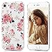 iPhone 7 Case (4.7 Inch) - Mavis's Diary Pink Flowers Peony Floral Pastoral Spring Design Flexible Slim Soft TPU Rubber Case Ultra Thin Shockproof Anti-fade Scratchproof Protective Cover for iPhone 7