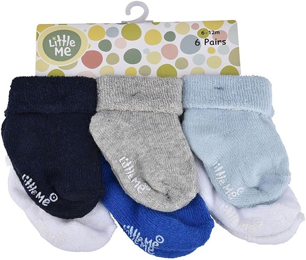 Little Me Baby Boys' 6 Pack Socks: Clothing