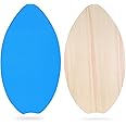 Skimboard for Kids Adults with EVA Grip Pad and High Gloss Clear Coat Wooden Skim Boards for Beach Skimboards for Beginners