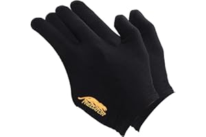 Naysku 1/9 Man Woman Elastic 3 Fingers Show Gloves, Three Fingers Billiard Gloves Cue Professional 3 Colors, Embroidered Absorb Sweat Breathable Anti-Slip Pool Gloves for Sports (2)