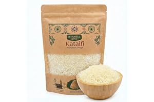 Istanbul Bites Premium Shredded Kataifi Dried Phyllo Dough | 250Gr. (0.55 lb) | Turkish Kadayif for Kunafa, Baklava & Viral D