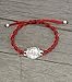 MIZZE Made for Luck Men's Red String Bracelet with Sterling Silver Coin Protection Charm Adjustable - Waterproof 7.5