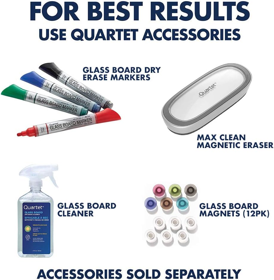 Quartet Glass Whiteboard, Magnetic Dry Erase White Board, 6' x 4', White Surface, Infinity (G7248W) : Office Products