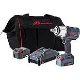 Ingersoll Rand W7172-K22 3/4" Impact Wrench and 2 Battery Kit, 4 Power Modes, Brushless Motor, 1500 ft-lbs Nut Busting Torque, 1000 ft-lbs Max Torque, LED Light Ring, Gray
