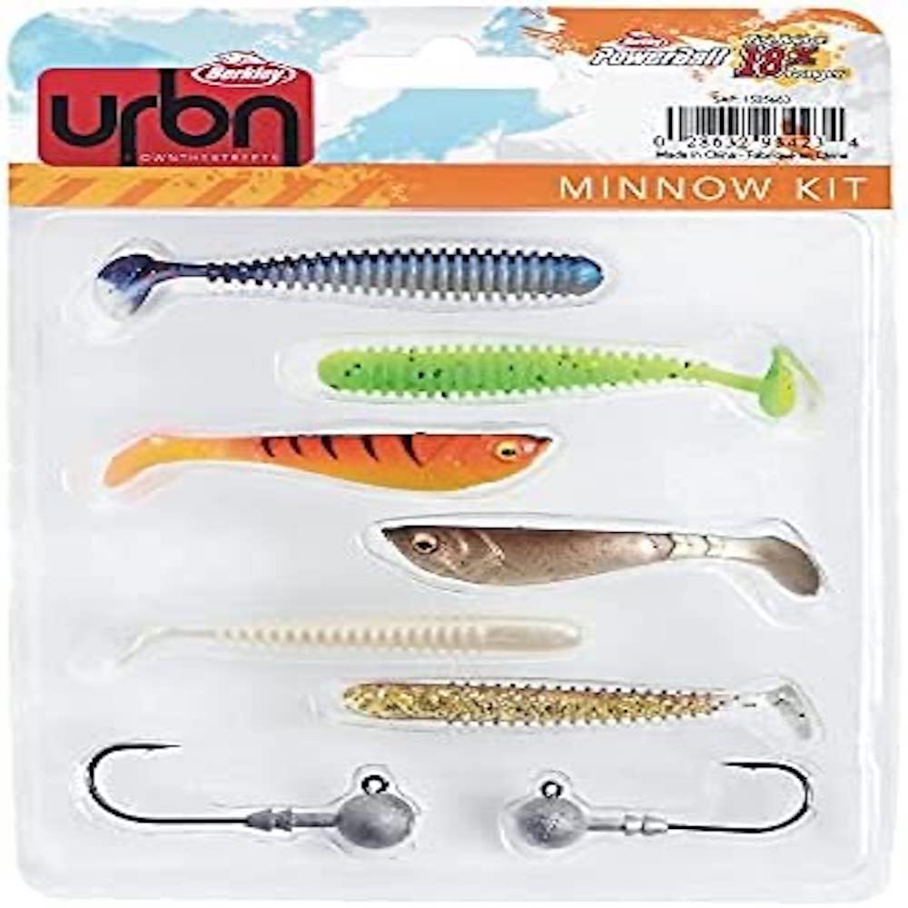 Berkley URBN Kit Minnow, Fishing Hook, Soft Lures, Streetfishing, Perch, Unisex, Assorted, Varied
