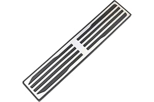 MYMOCCY Stainless Steel Foot Rest Pedal Cover Compatible with Jaguar XE XF XJL F-Pace F-Type Accessories Footrest Pad Anti-Slip Plate