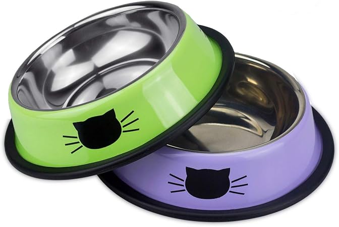 small metal cat bowls
