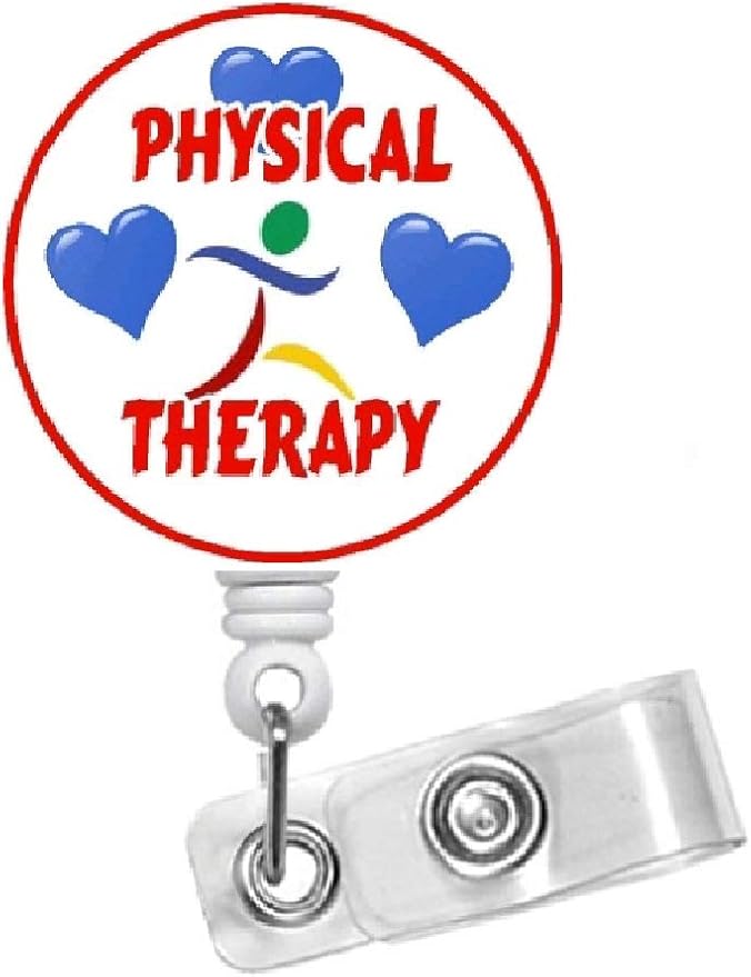 Physical Therapy Badge Reel PT Badge Holder Physical