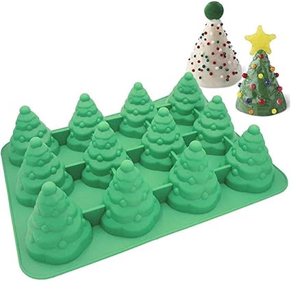 Torta Albero Di Natale 3d.Dlc Ed Gel Di Silice 3d 12cavity Muffa Albero Muffa Dell Albero Di Natale Fare Una Torta Per L Albero Di Natale Candela A Forma Di Cioccolato Stampo Manuale 3d Adatto A Forni A Amazon It