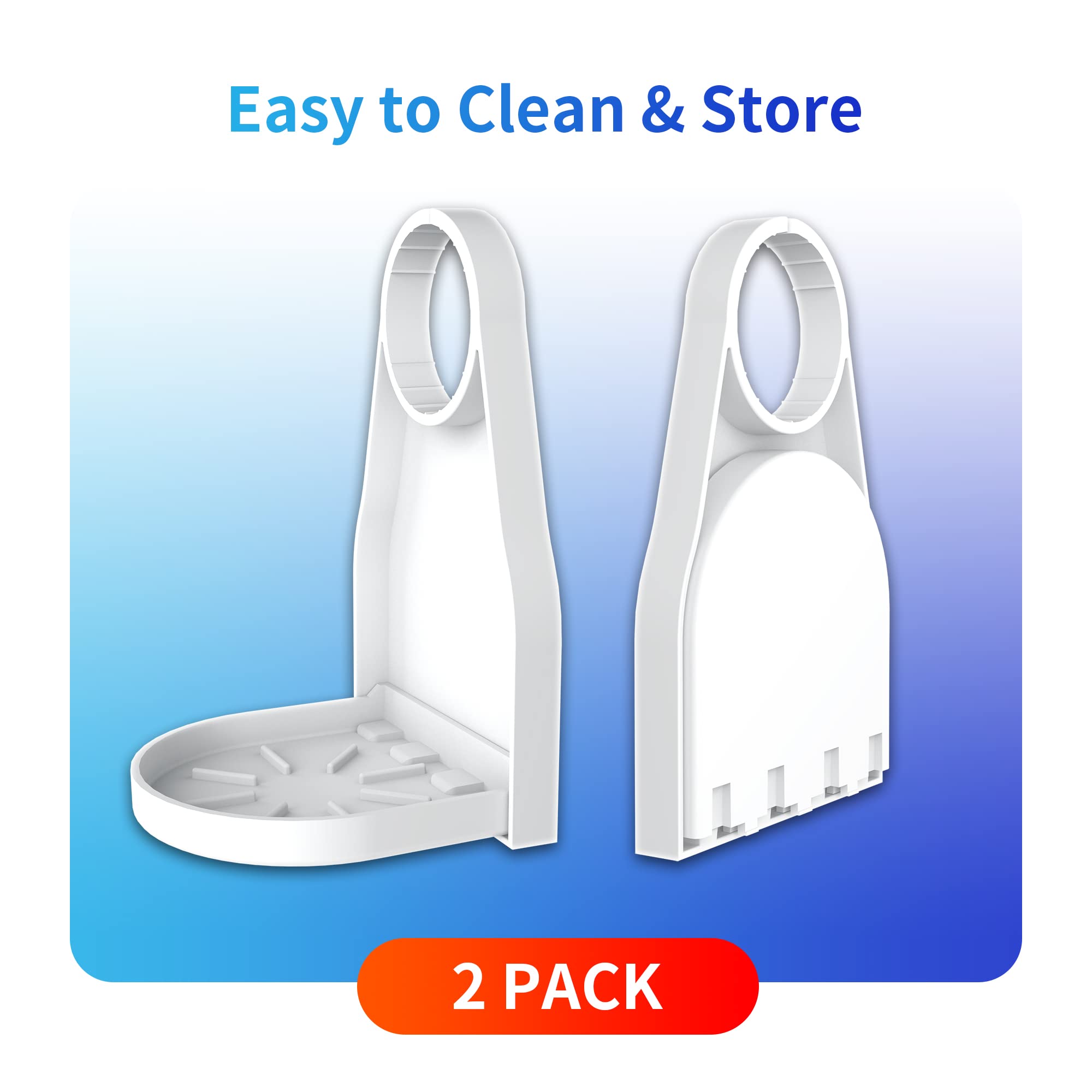 (2 Pack) Laundry Detergent Cup Holder Drip Catcher Organizer Clip Tight on Laundry Bottle Spouts, No More Leaks or Mess with Detergent and Fabric Softener in Laundry Room