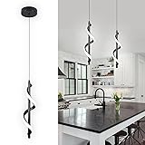 13W Modern Spiral Led Pendant Light Fixture, Cold
