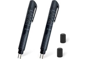 QUICTO 2PCS Brake Fluid Liquid Tester Pen, DOT 3 DOT 4 DOT 5.1 Brake Fluid Liquid Tester Pen with 5 LED Indicators, Hydraulic Fluid Liquid Oil Moisture Analyzer, Car Diagnostic Testing Tool