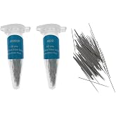 Lind Kitchen 2PCS Stainless Steel Microneedles 0.15x15mm and 0.25x15mm Double Short Needle Insect Specimen Reusable Sample Pin Suitable for Specimen Collection and Preparation